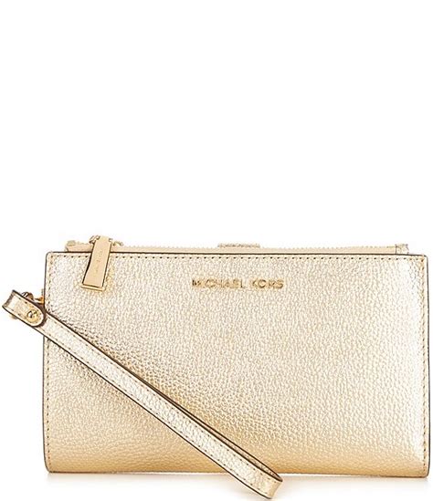 michael kors adele floral appliqué leather smartphone wristlet|Adele Metallic Leather Smartphone Wallet .